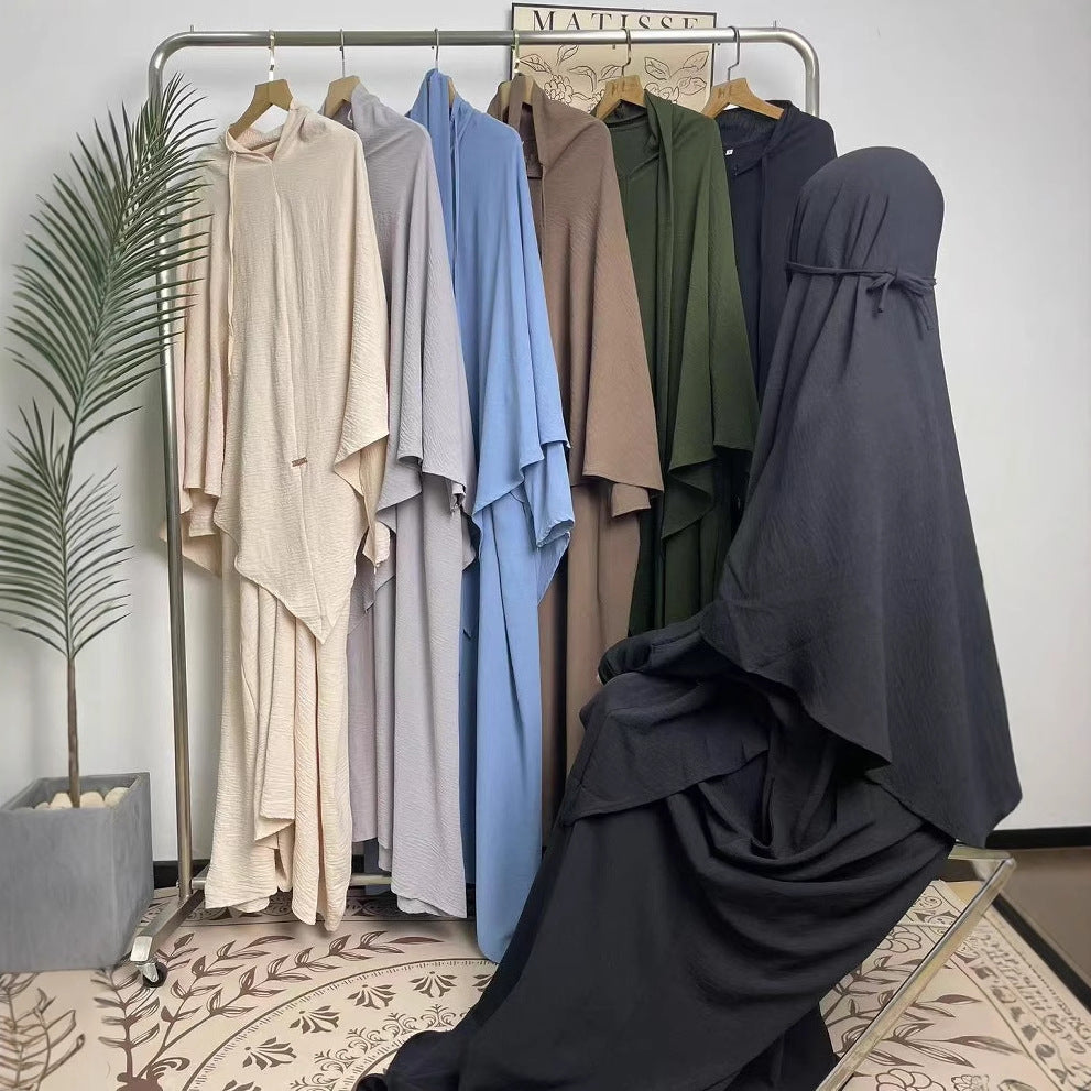 Abaya 2pièces voile intégré Maison Taw'am