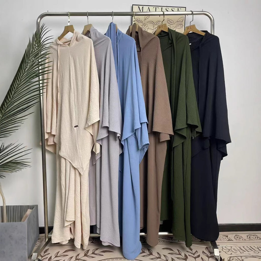 Abaya 2pièces voile intégré Maison Taw'am