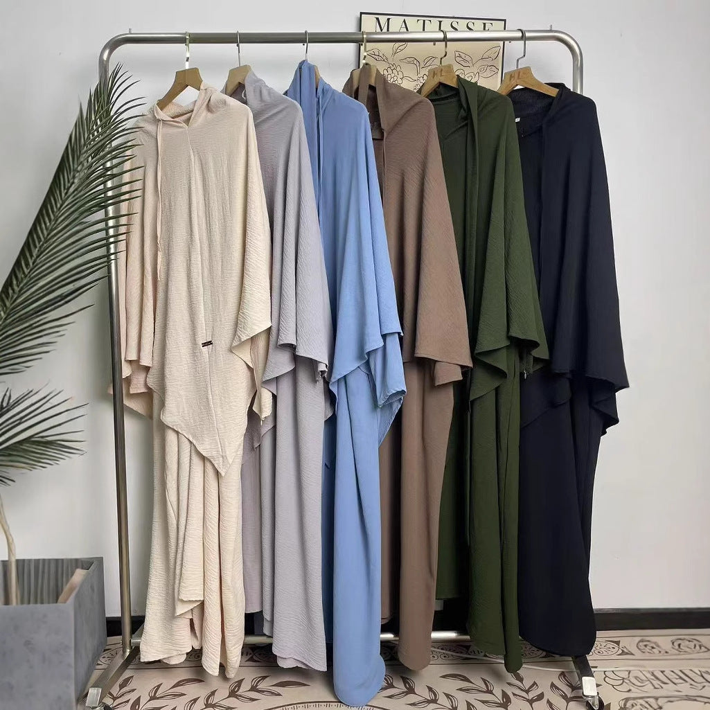 Abaya 2pièces voile intégré Maison Taw'am
