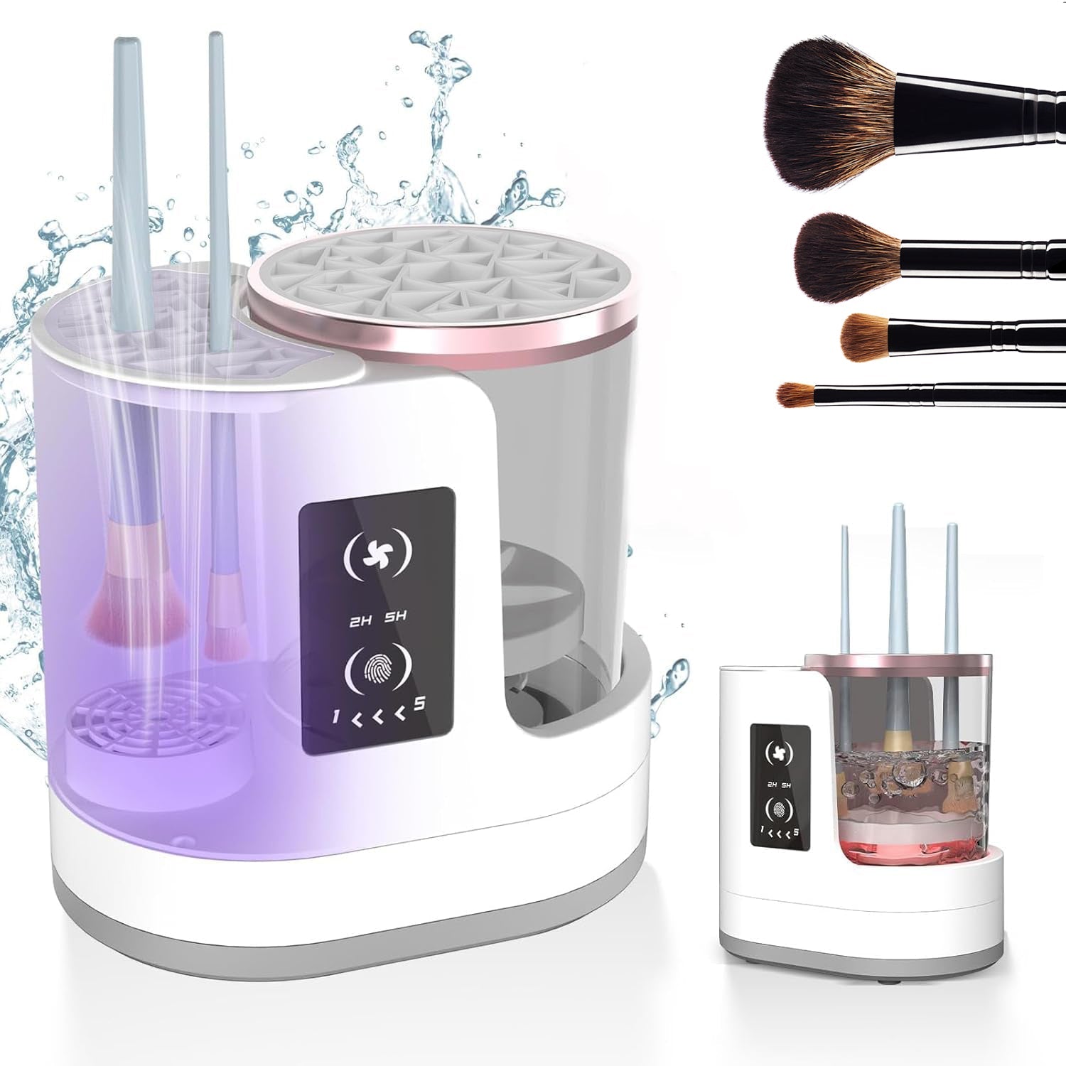 Electric Makeup Brush Cleaner Rechargeable Makeup Brushes Cleaning Tool Automatic Makeup Brush Cleaning Stand Device Maison Taw'am