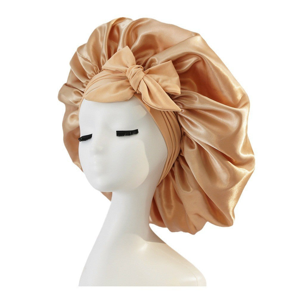 Bonnet satin immitation soie avec noeud Maison Taw'am
