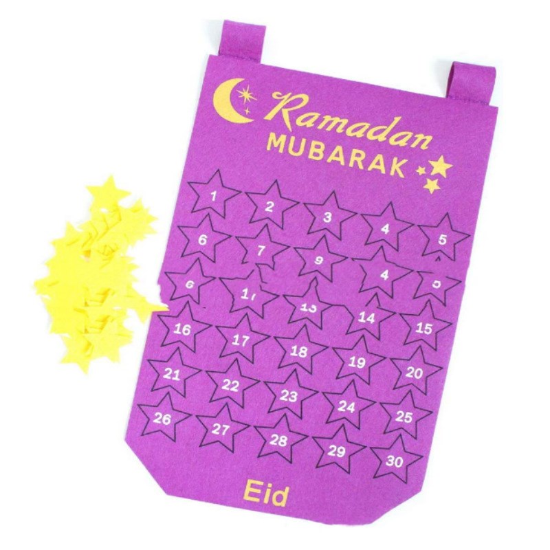 Eid Ramadan Decorated Muslim Fabric Wall Calendar Maison Taw'am
