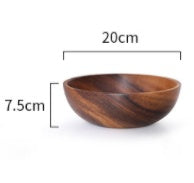 Kitchen Natural Wooden Bowl Household Fruit Bowl Salad Bowl For Home Restaurant Food Container Wooden Utensils Note The Size Hot Maison Taw'am