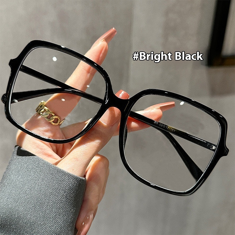 Facial Non-makeup Gadget Black Oversized Glasses With Myopia Maison Taw'am