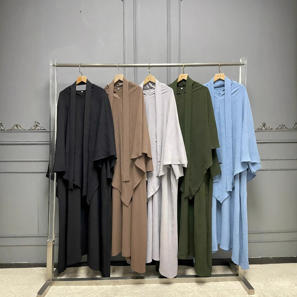 Abaya 2pièces voile intégré Maison Taw'am