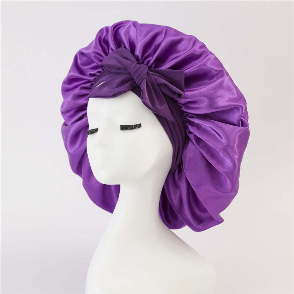 Bonnet satin immitation soie avec noeud Maison Taw'am