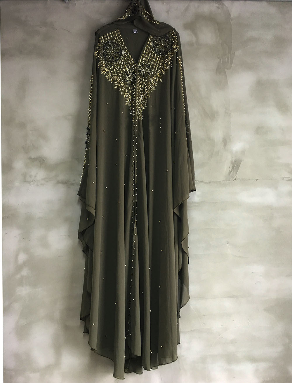 Abaya brillante voile intégré Maison Taw'am