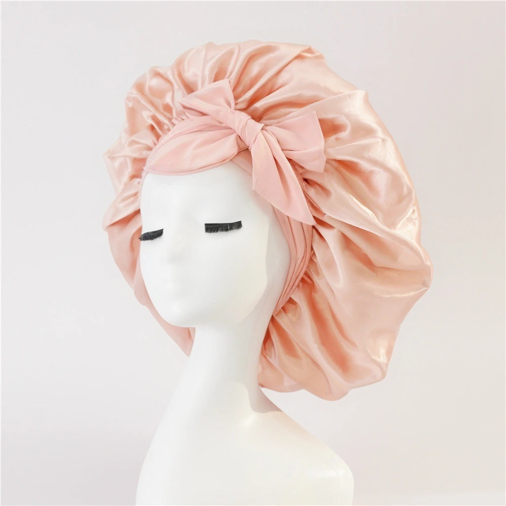 Bonnet satin immitation soie avec noeud Maison Taw'am
