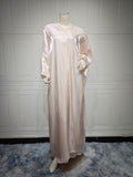 Abaya satin de soie brillante Maison Taw'am