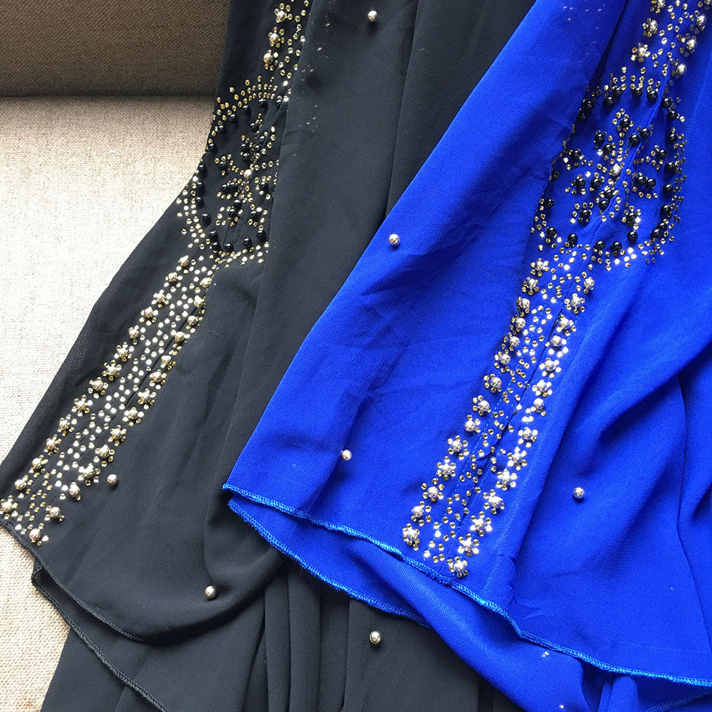 Abaya brillante voile intégré Maison Taw'am