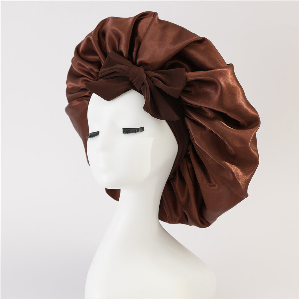 Bonnet satin immitation soie avec noeud Maison Taw'am