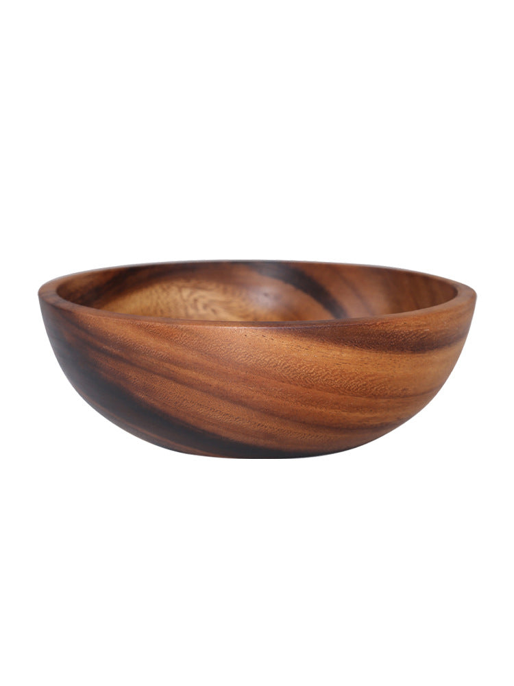 Kitchen Natural Wooden Bowl Household Fruit Bowl Salad Bowl For Home Restaurant Food Container Wooden Utensils Note The Size Hot Maison Taw'am