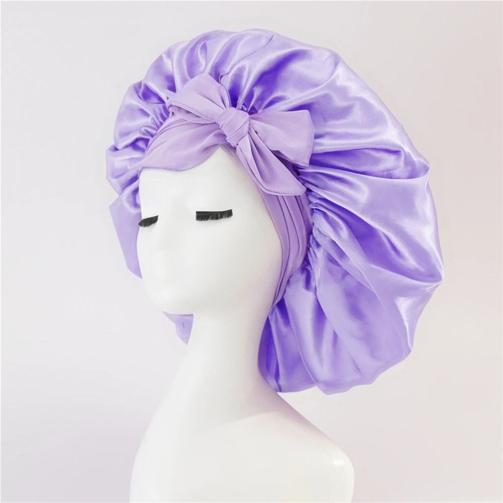Bonnet satin immitation soie avec noeud Maison Taw'am