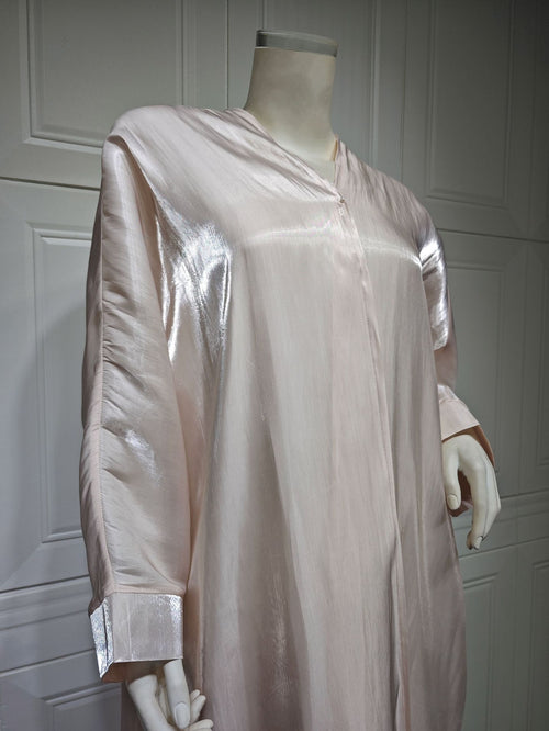 Abaya satin de soie brillante Maison Taw'am