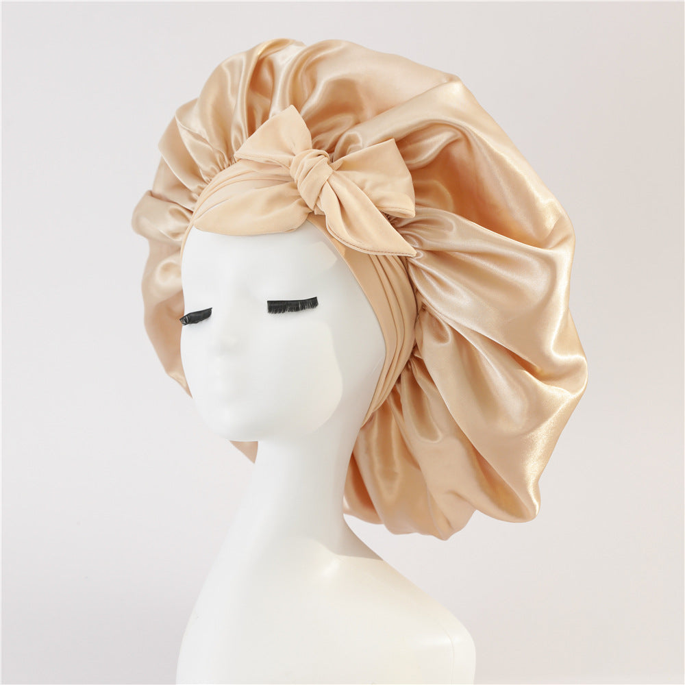 Bonnet satin immitation soie avec noeud Maison Taw'am