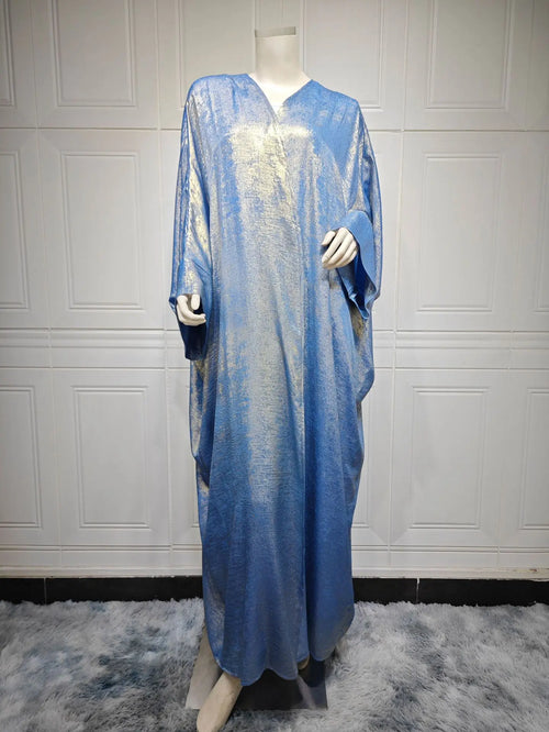 Abaya en satin bronzé null