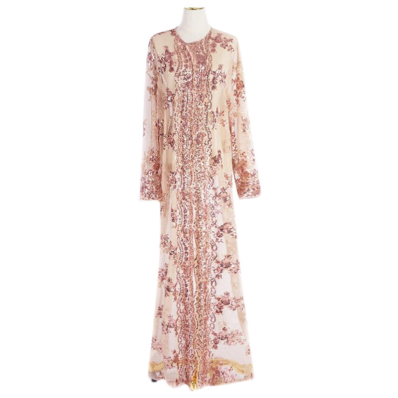 Robe sequin brodée Maison Taw'am
