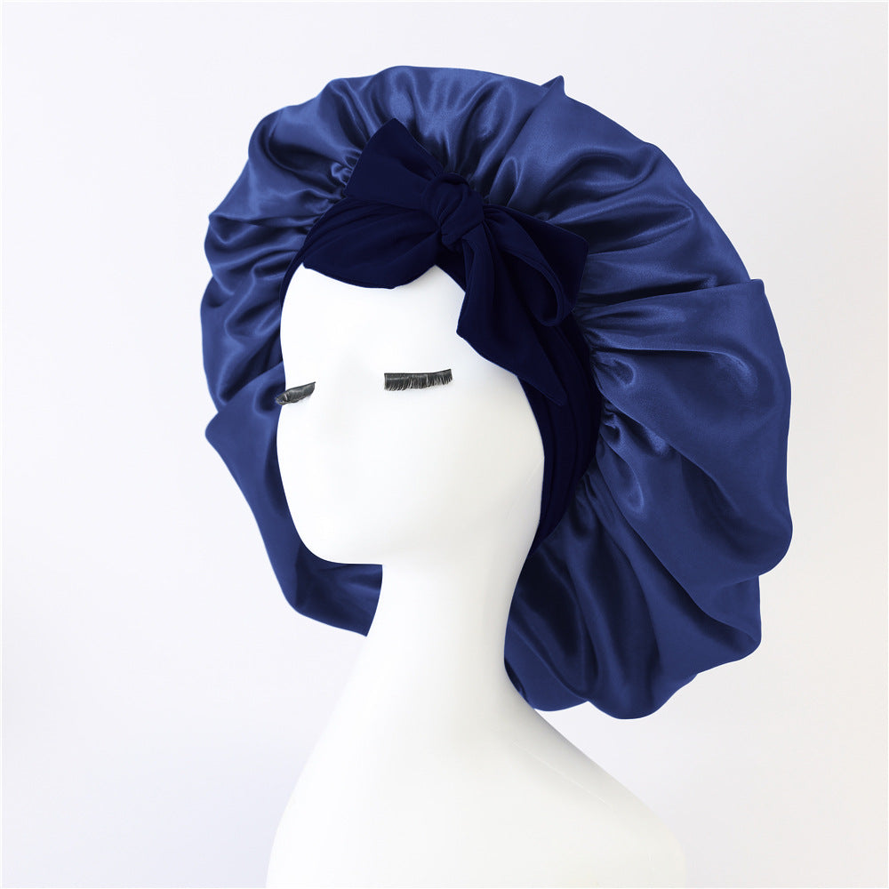 Bonnet satin immitation soie avec noeud Maison Taw'am