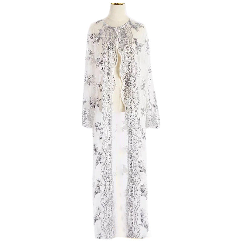 Robe sequin brodée Maison Taw'am