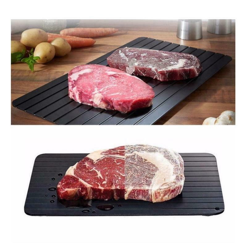 Fast Defrost Tray Fast Thaw Frozen Food Meat Fruit Quick Defrosting Plate Board Defrost Tray Thaw Master Kitchen Gadgets Maison Taw'am