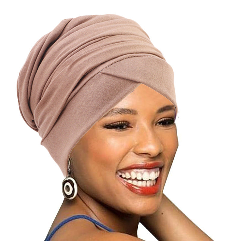 Elastic Cotton Long-tail Headwrap Maison Taw'am