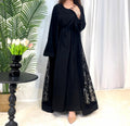 Abaya en dentelle Maison Taw'am