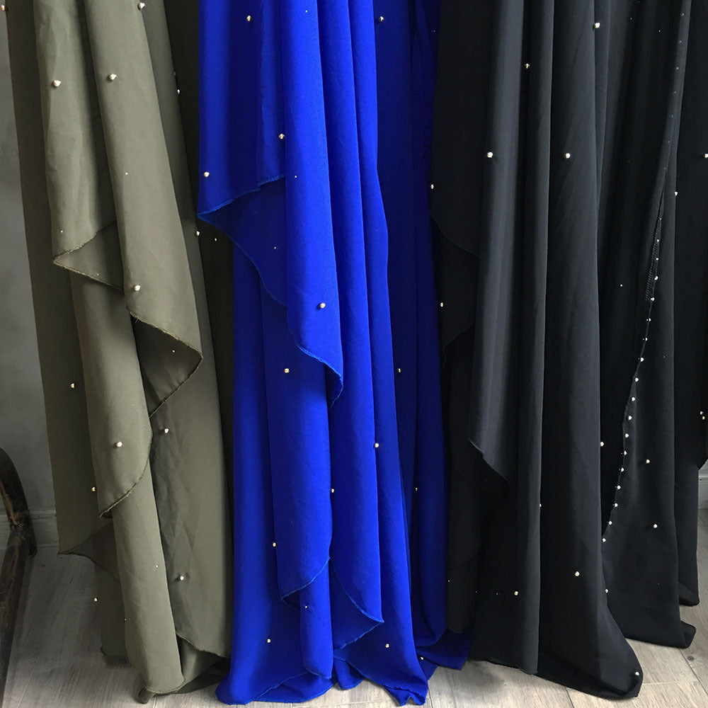 Abaya brillante voile intégré Maison Taw'am