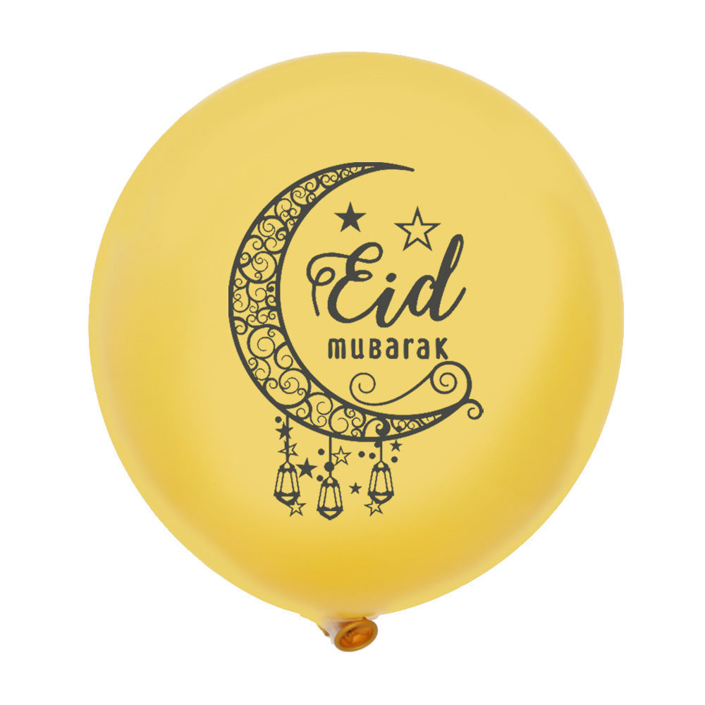 Eid Mubarak Latex Balloon Ramadan Kareem Decoration Festival Party Supplies Maison Taw'am