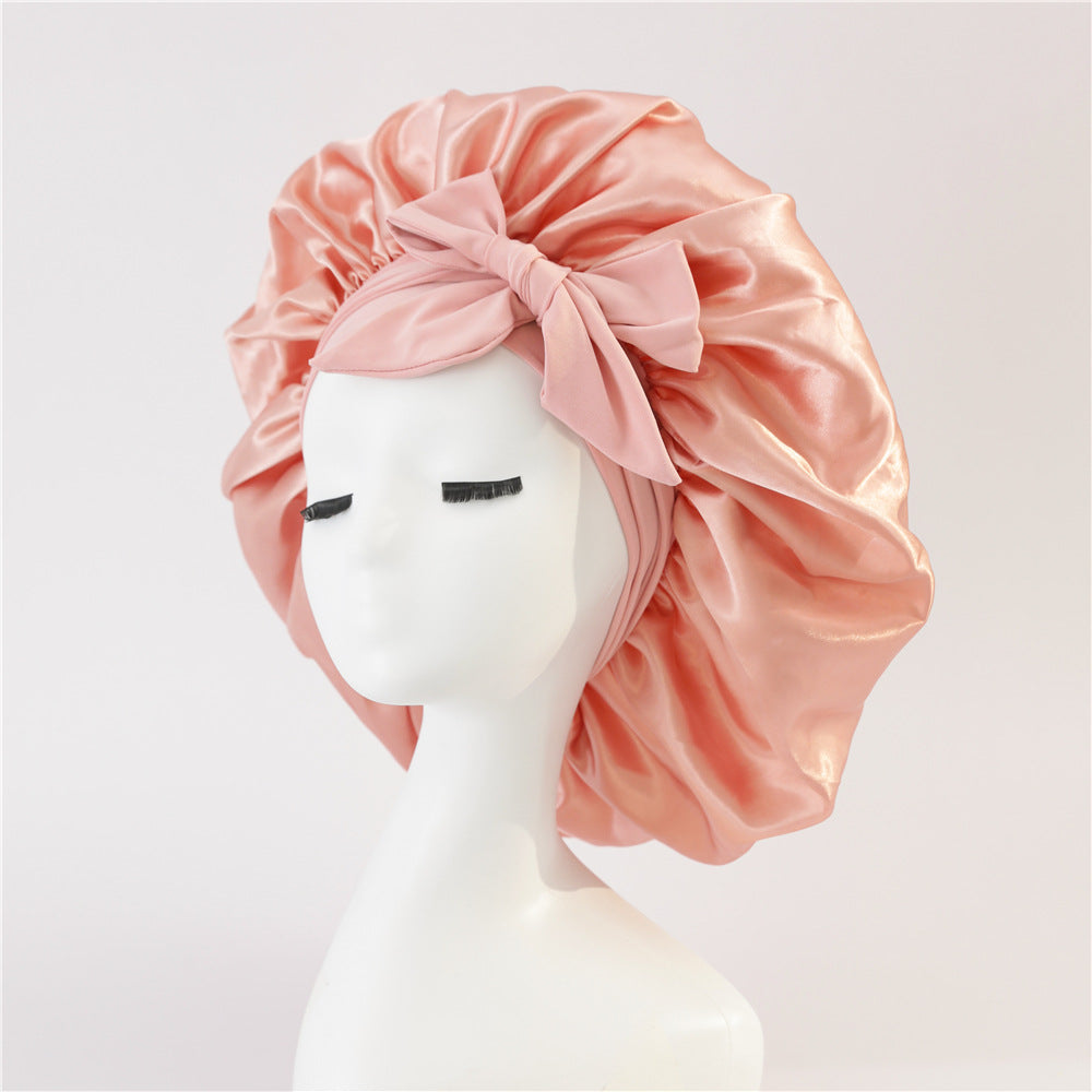 Bonnet satin immitation soie avec noeud Maison Taw'am