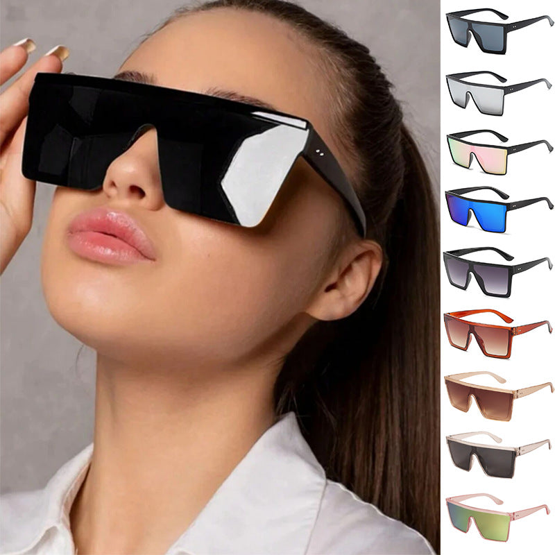 Fashion One-piece Large Rim Sunglasses European And American Maison Taw'am