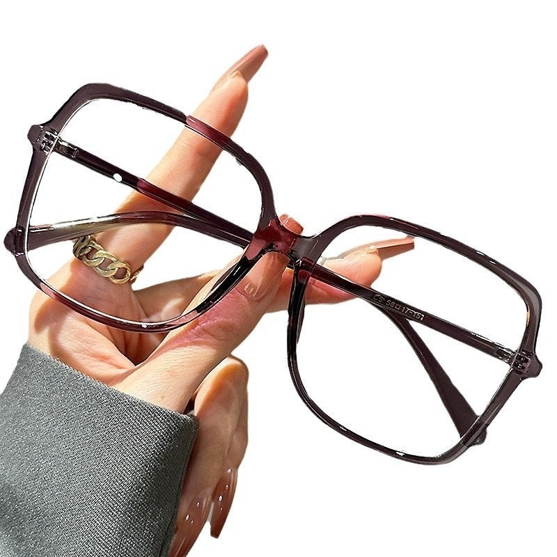 Facial Non-makeup Gadget Black Oversized Glasses With Myopia Maison Taw'am