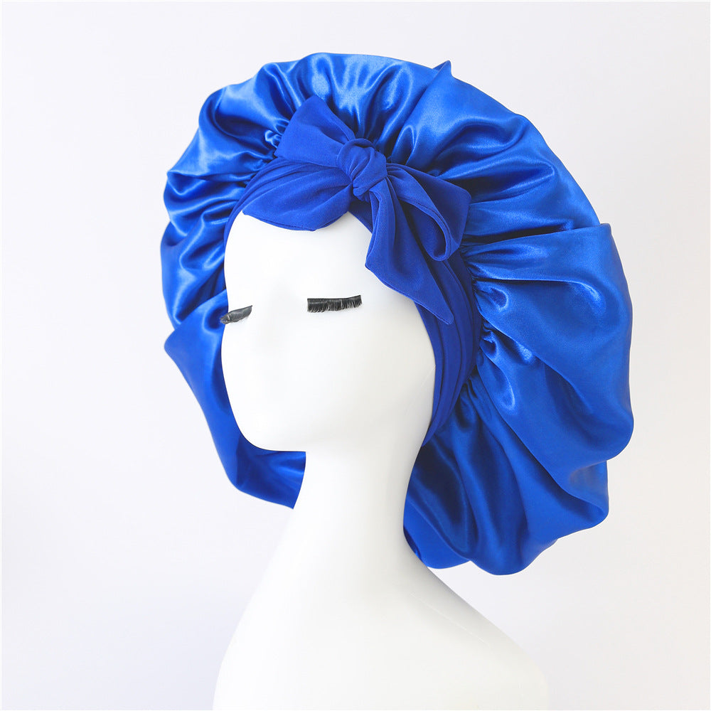 Bonnet satin immitation soie avec noeud Maison Taw'am