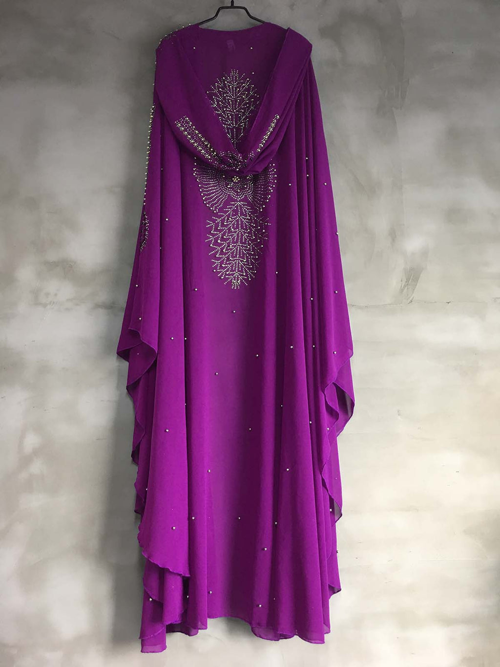 Abaya brillante voile intégré Maison Taw'am