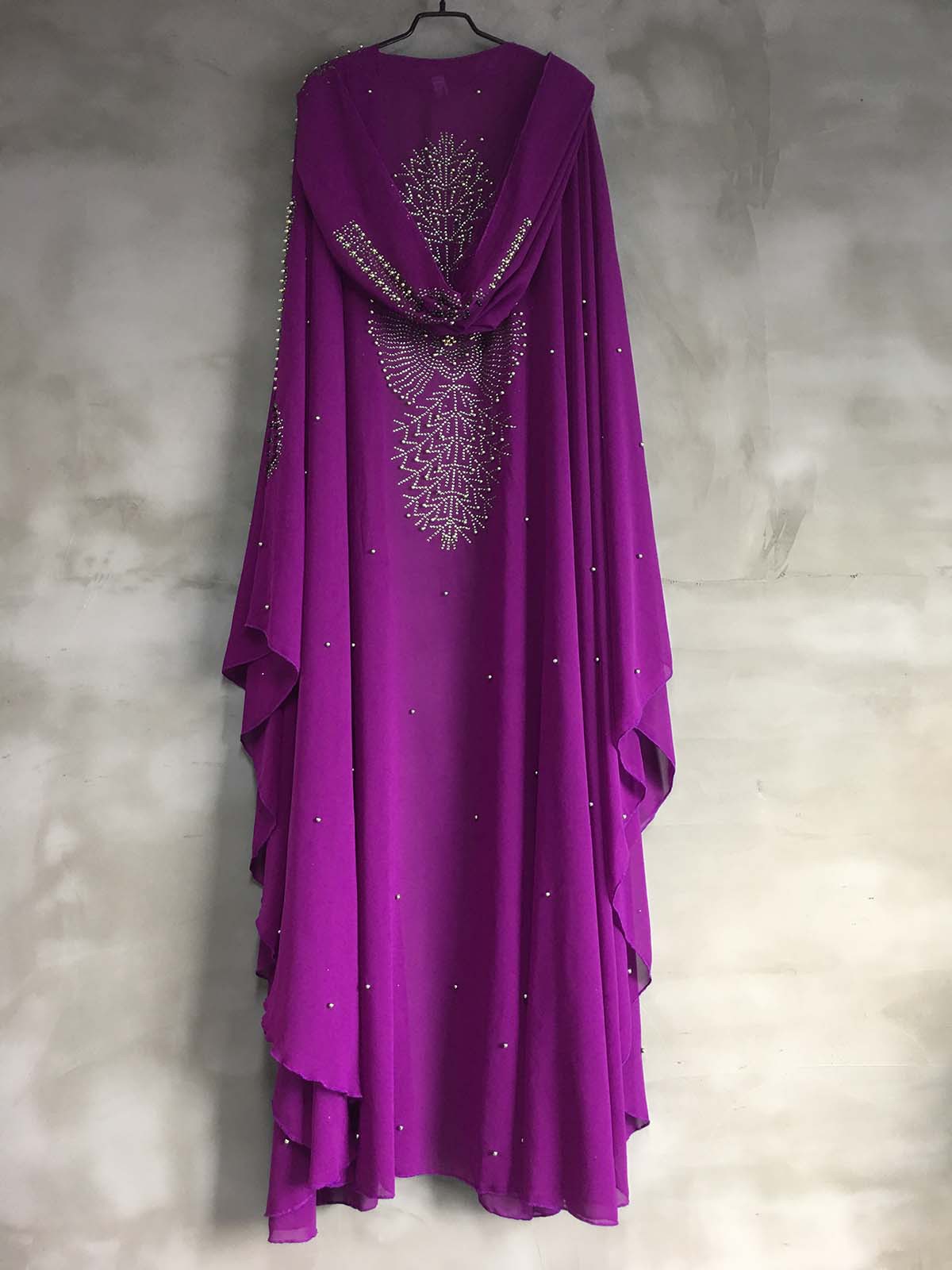 Abaya brillante voile intégré Maison Taw'am