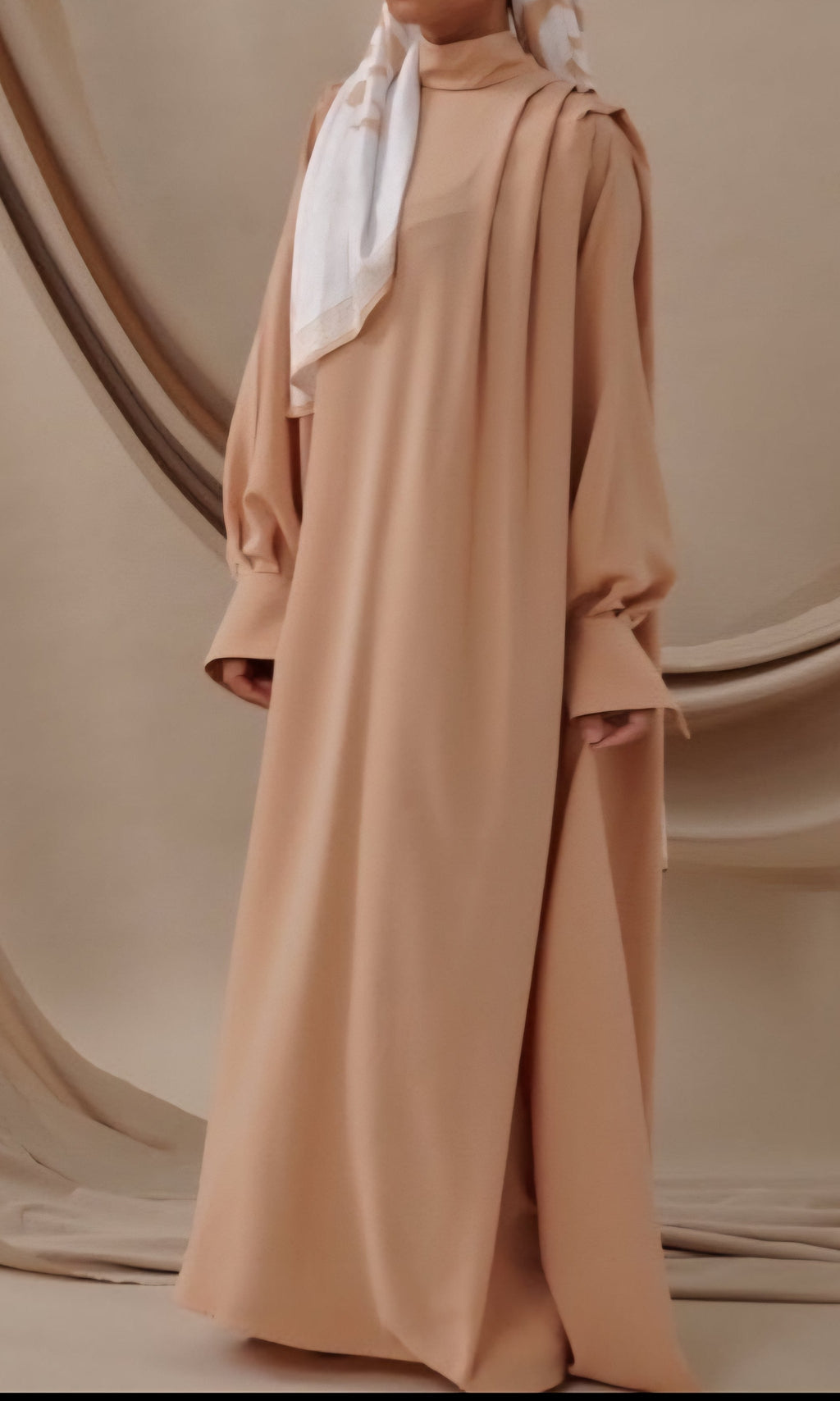 Abaya drapé épaule Maison Taw'am